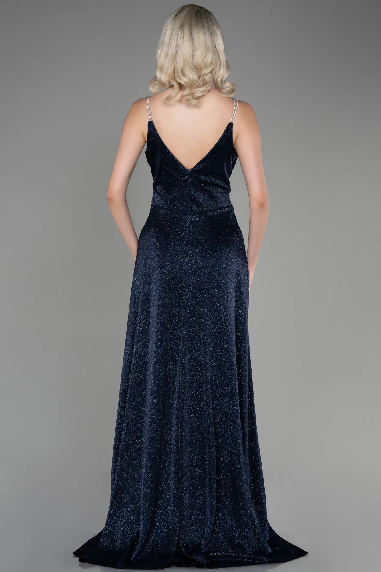 Navy Blue Long Evening Dress ABU3863