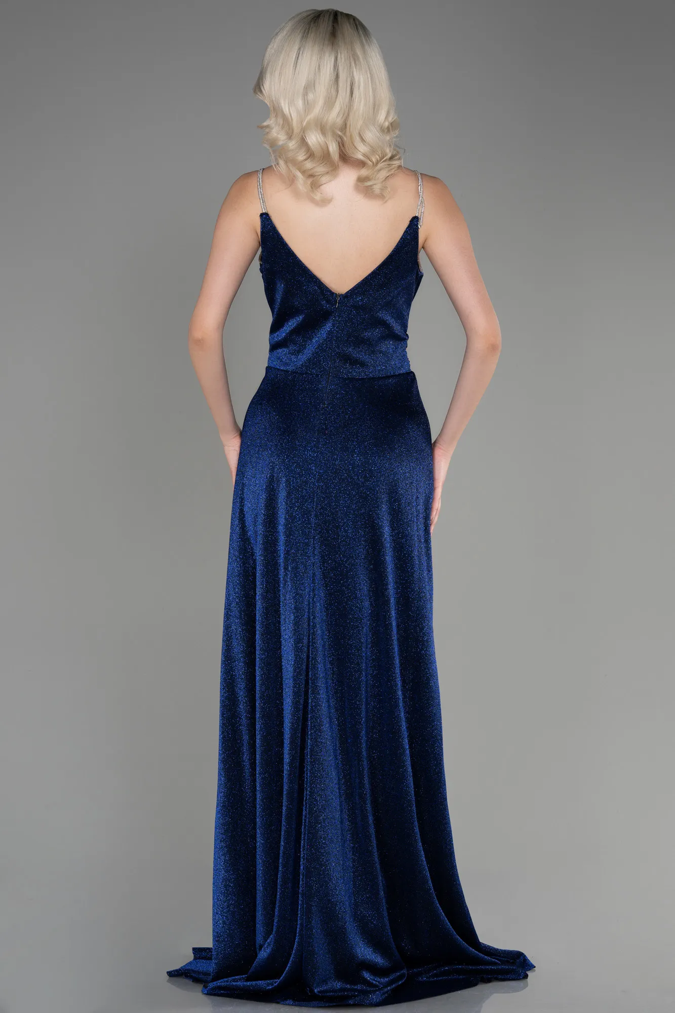 Navy Blue Long Evening Dress ABU3863