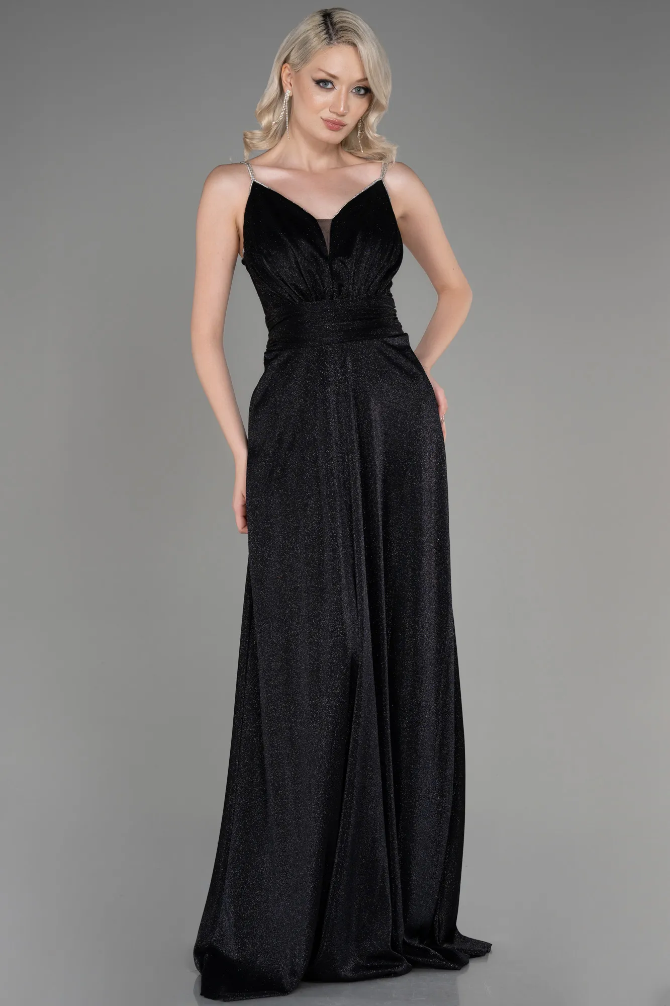 Navy Blue Long Evening Dress ABU3863