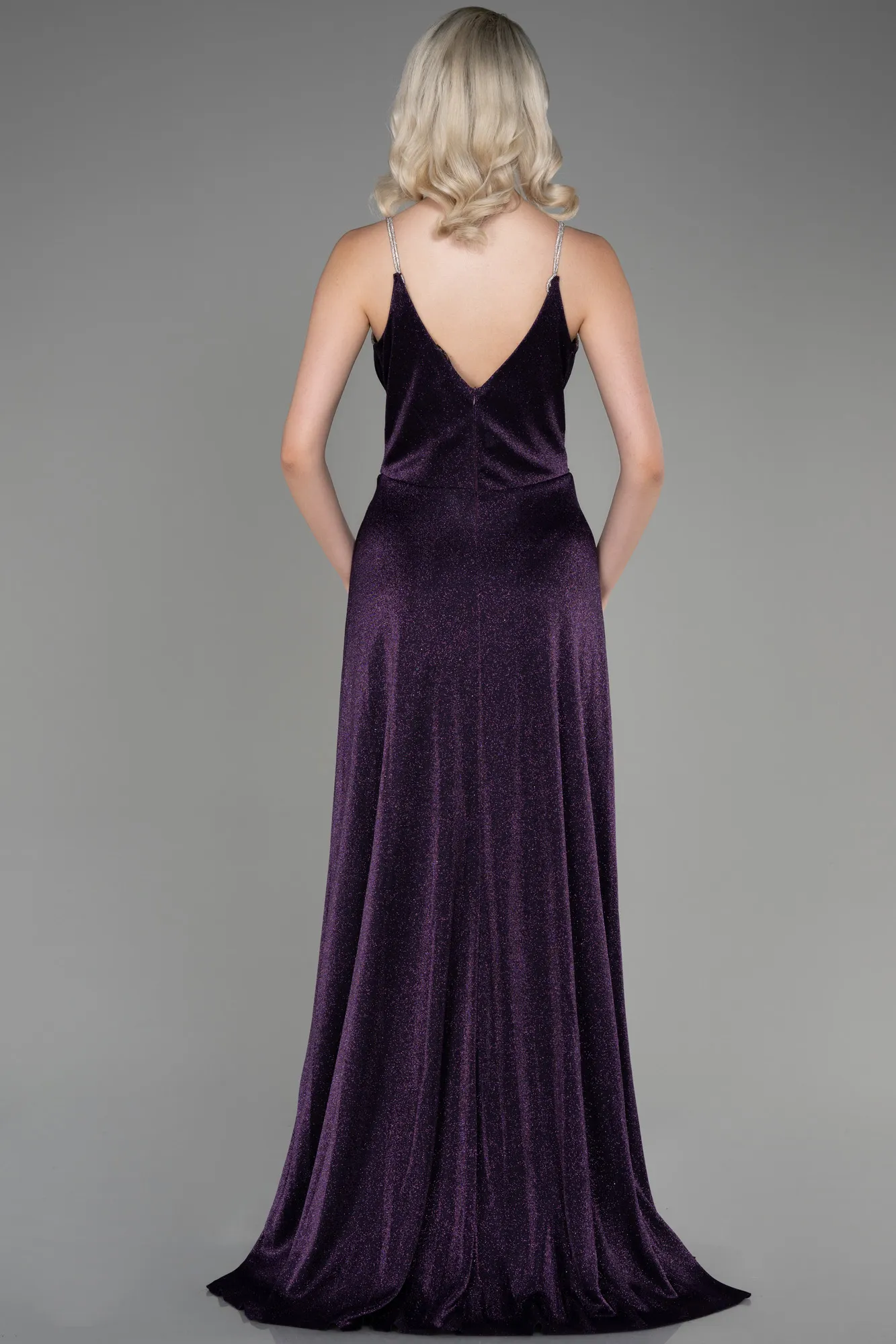 Navy Blue Long Evening Dress ABU3863