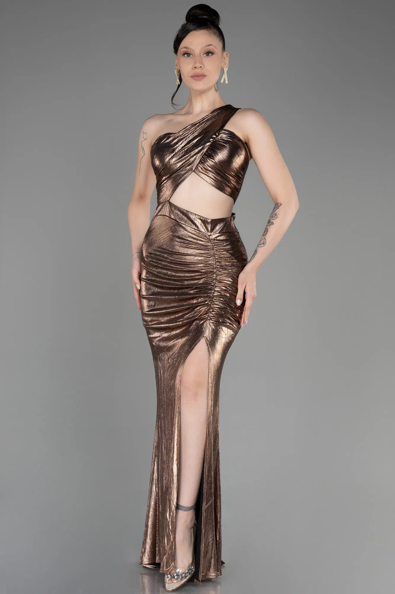 Copper Long Evening Dress ABU3848.