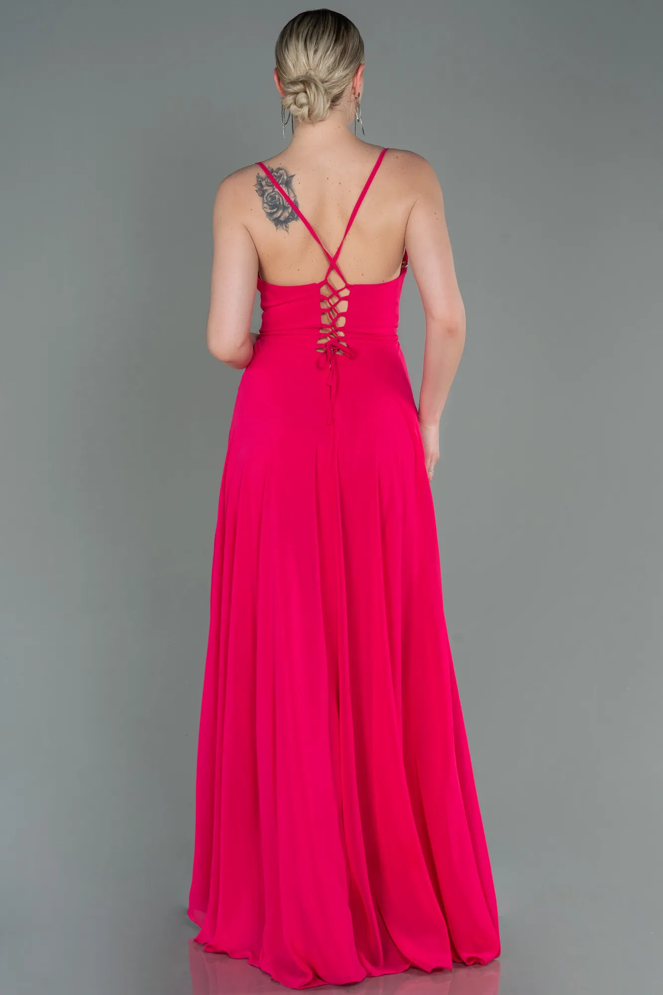 Fuchsia Long Evening Gown ABU1305.