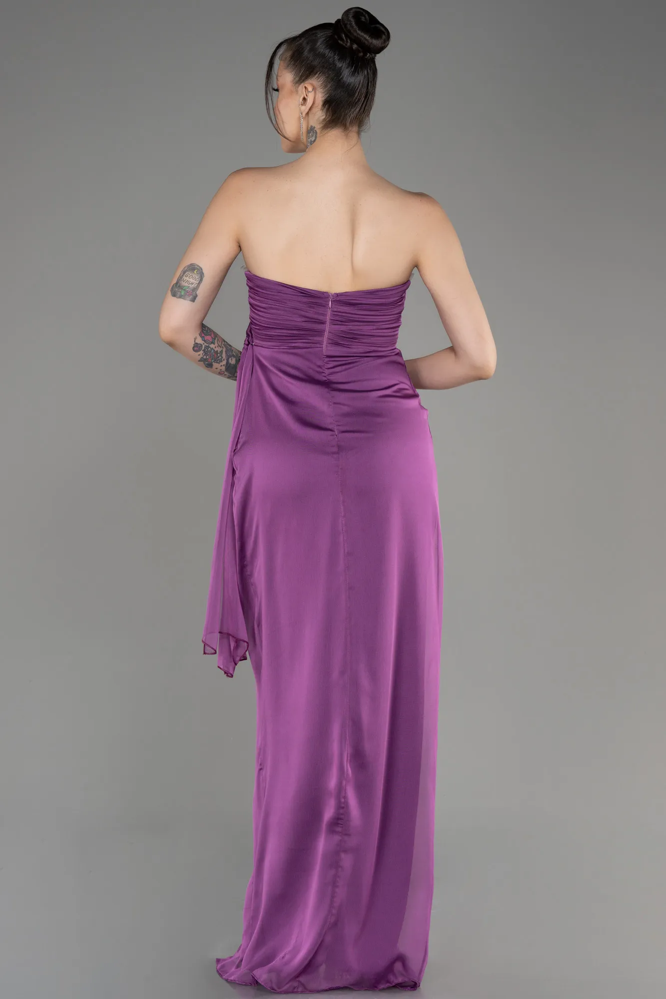 Violet Chiffon Long Evening Gown ABU3947