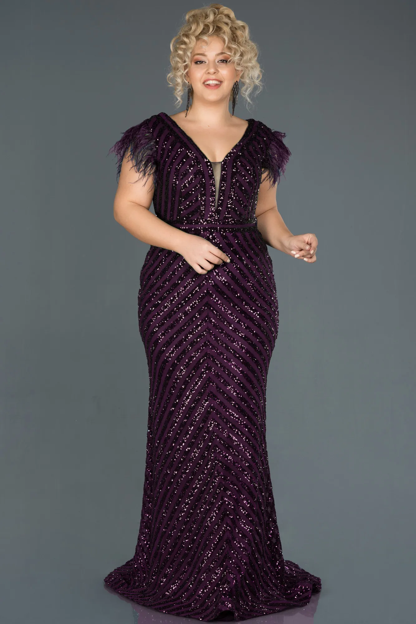 Robe de Soirée Longue Noir ABU1044