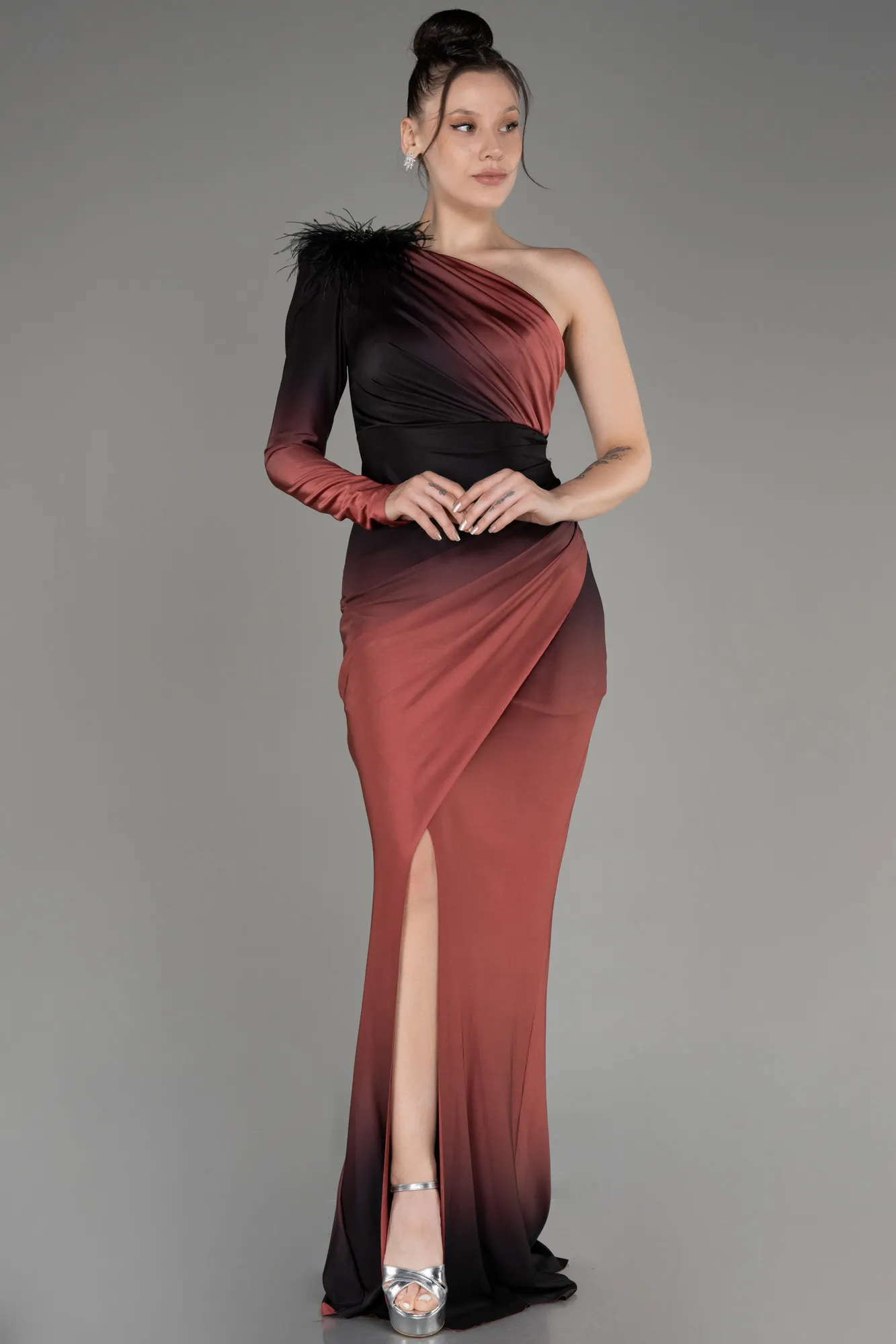 Robe De Soirée Longue Orange ABU3225