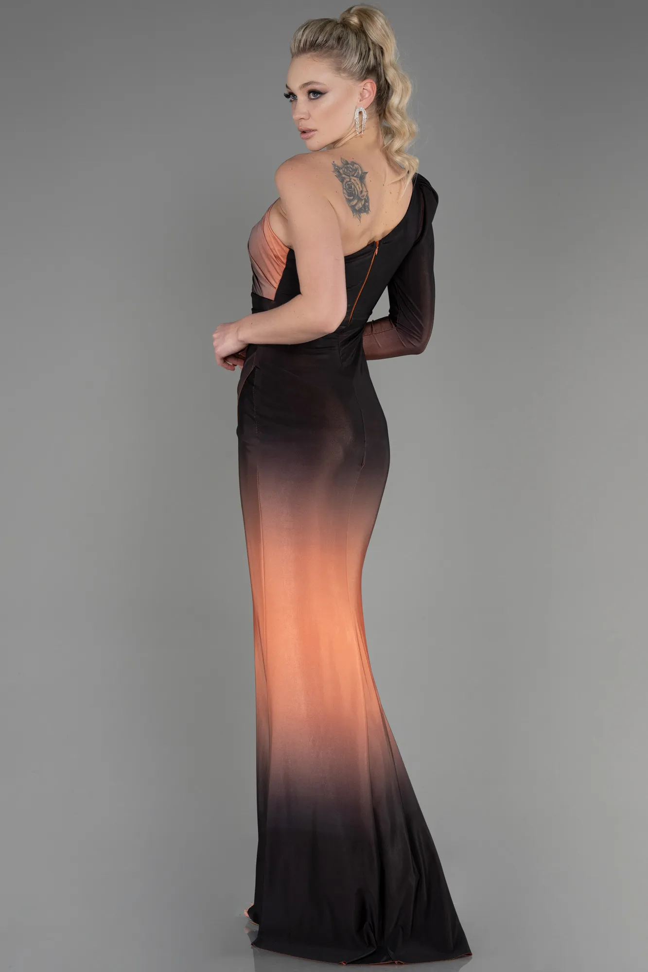 Robe De Soirée Longue Orange ABU3225