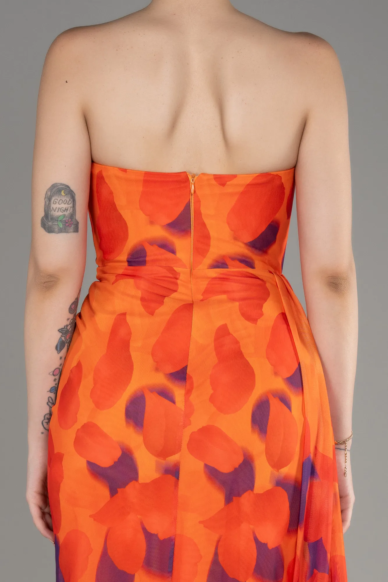 Robe de Soirée Longue Orange ABU3966