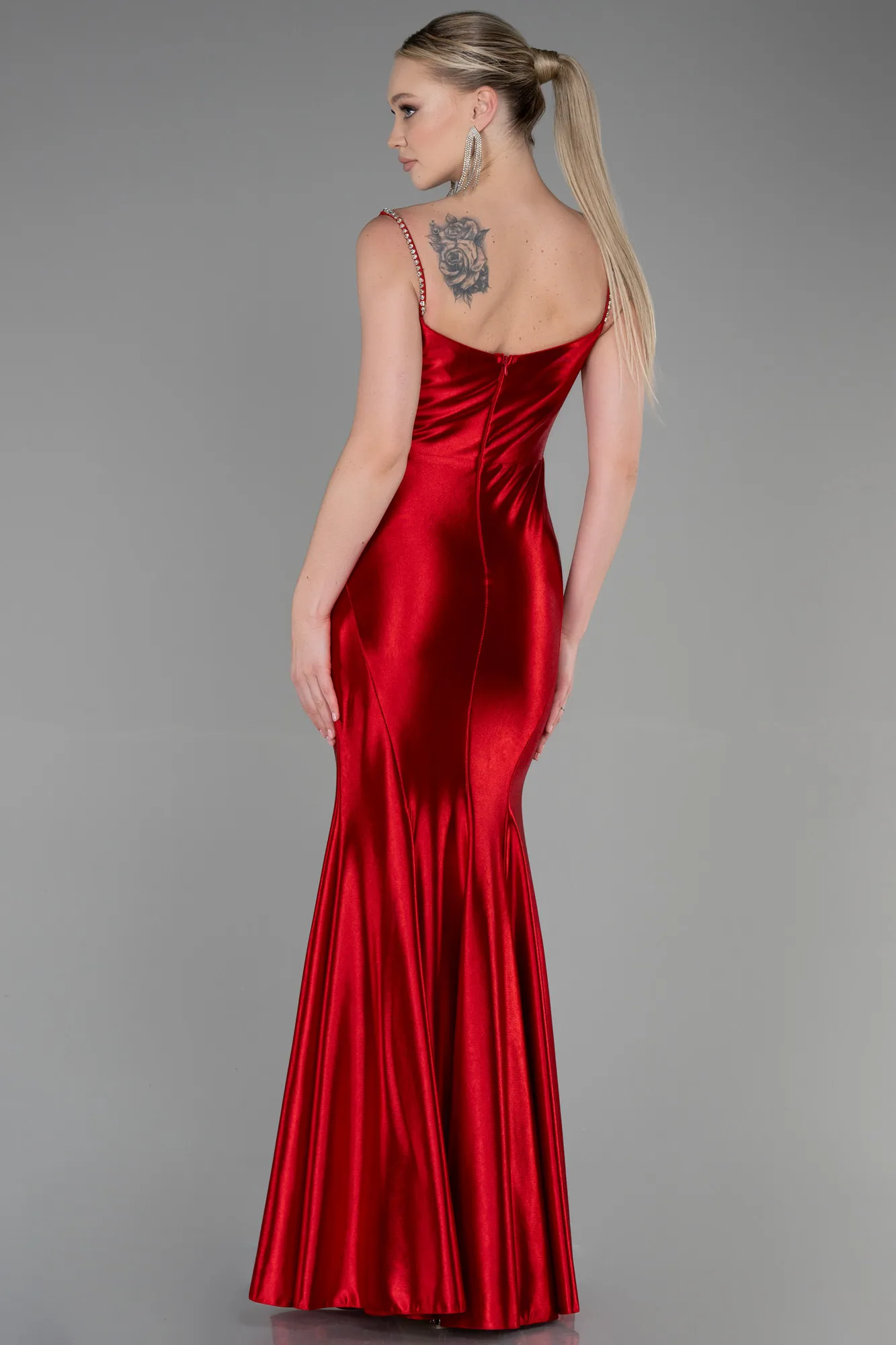 Robe de Soirée Longue Rouge ABU3334