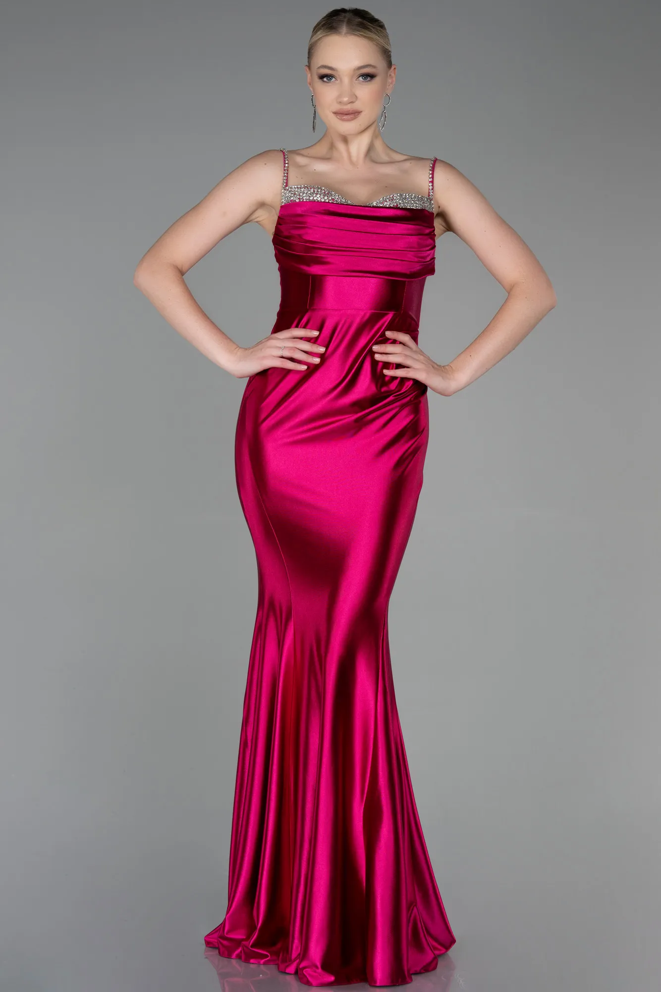 Robe de Soirée Longue Rouge ABU3334