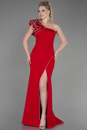 Robe De Soirée Longue Rouge ABU3605