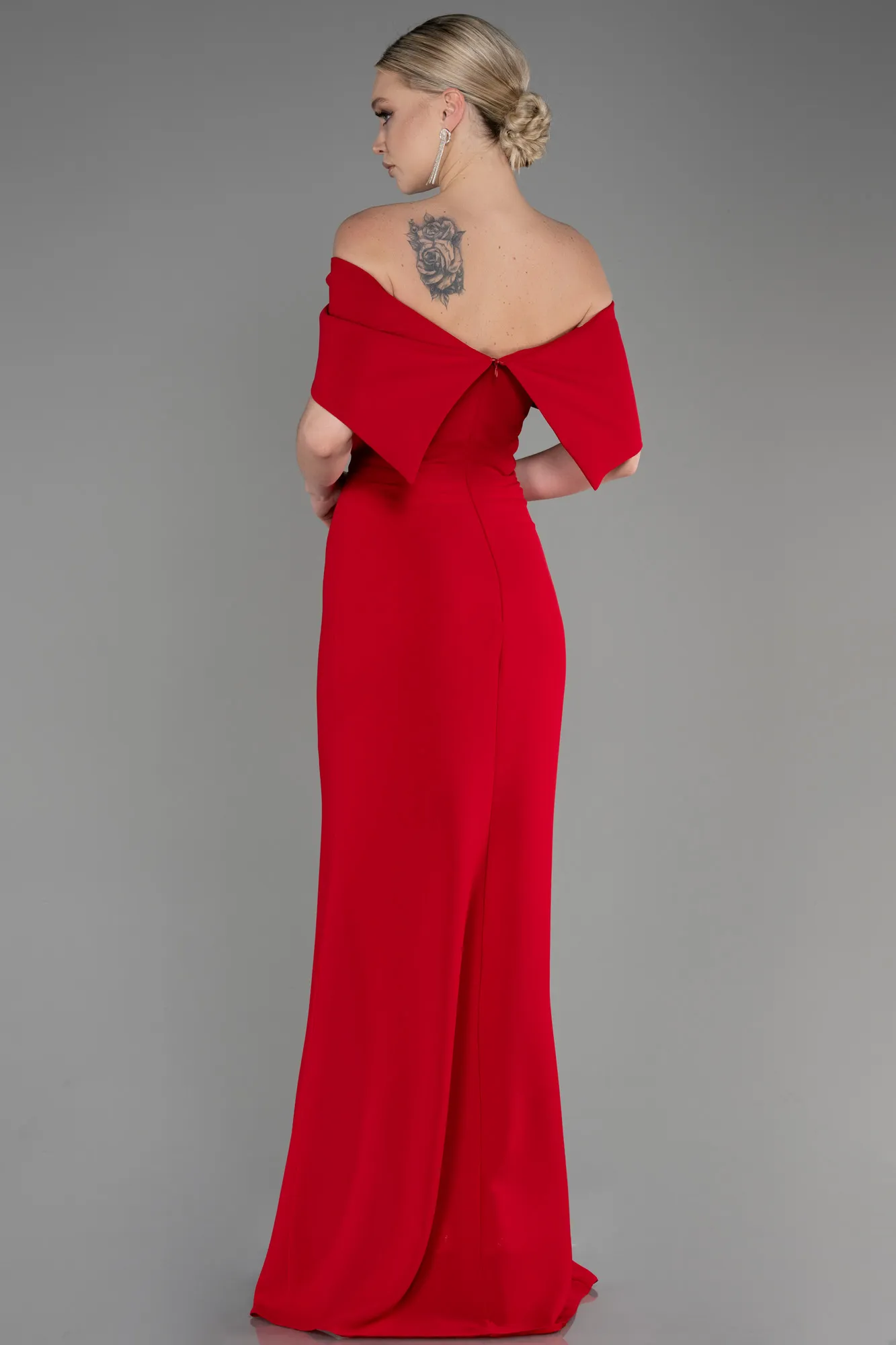 Robe de Soirée Longue Rouge ABU3775