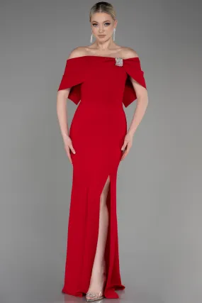 Robe de Soirée Longue Rouge ABU3775