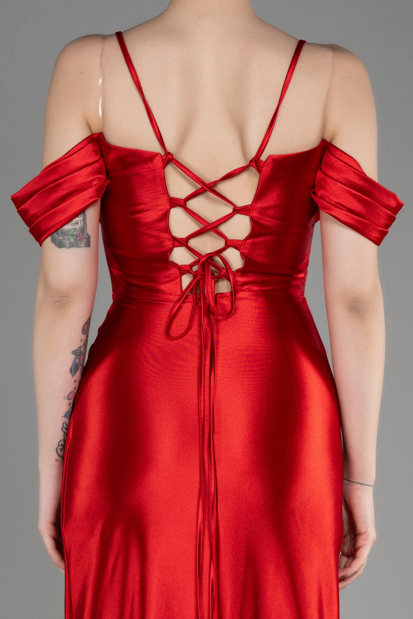 Robe de Soirée Longue Rouge ABU3840