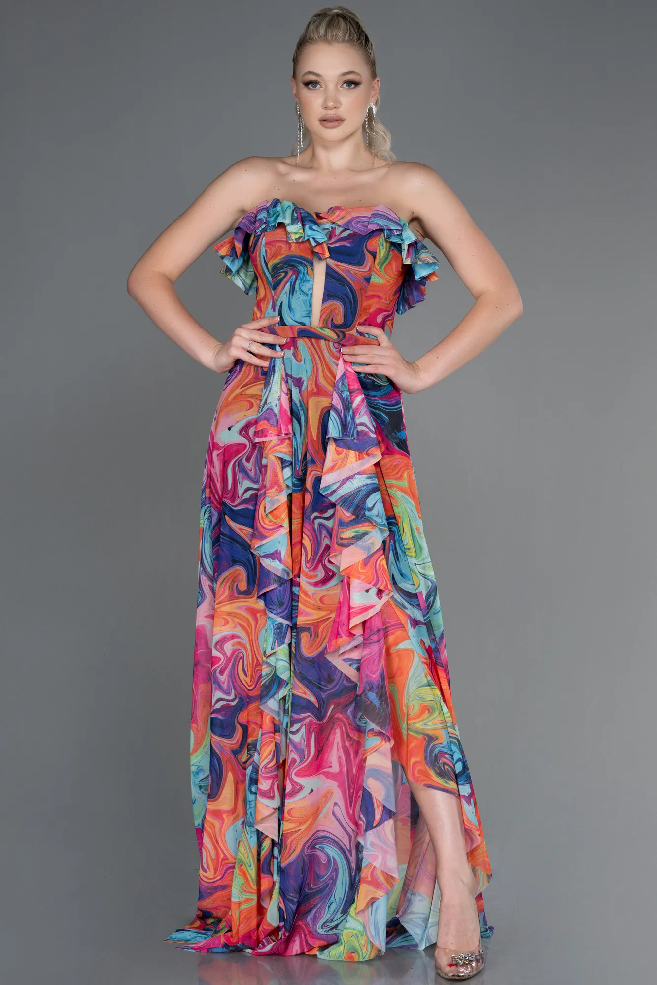 Robe De Soirée Longue Très Coloré ABU3086