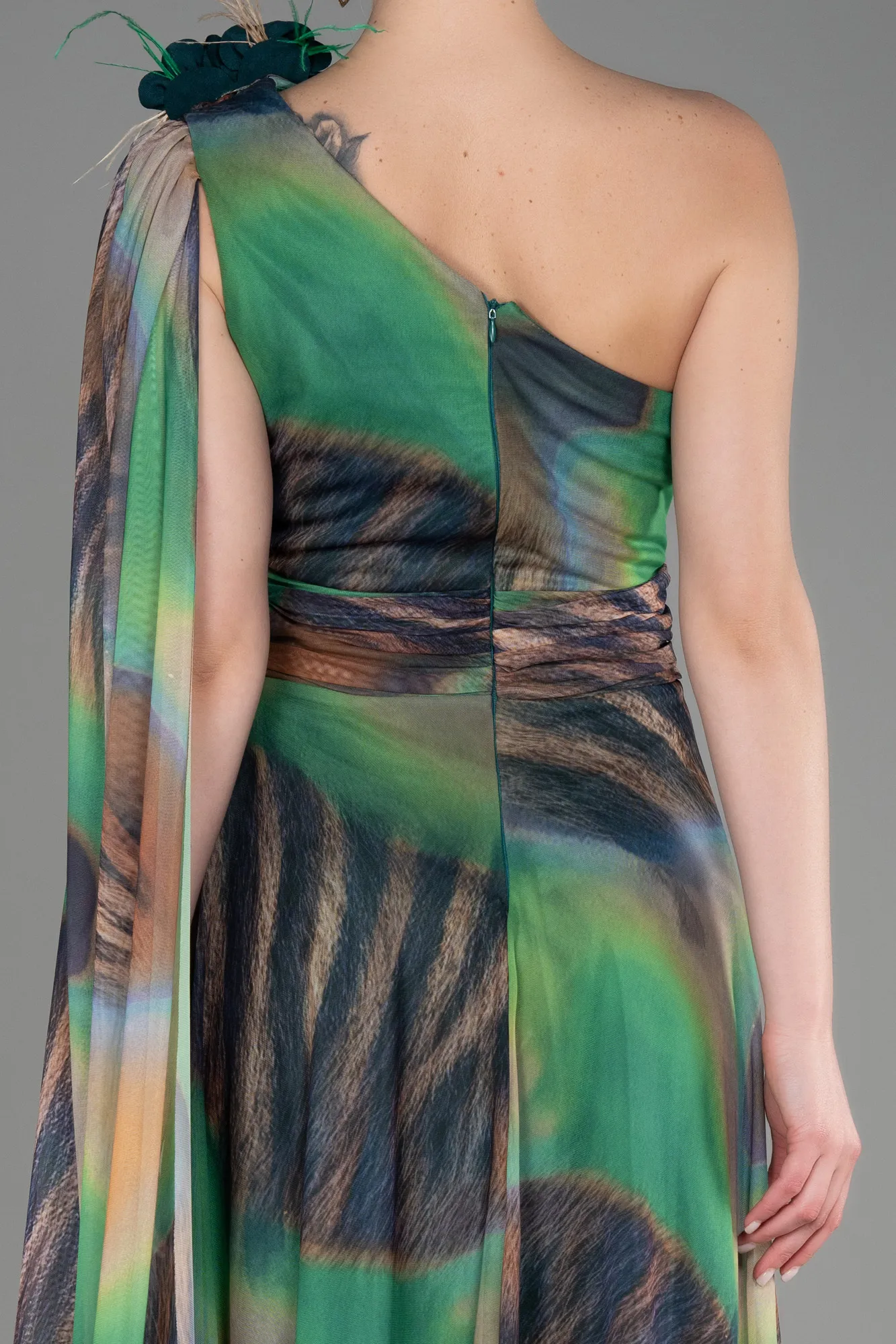 Robe de Soirée Longue Vert ABU3890