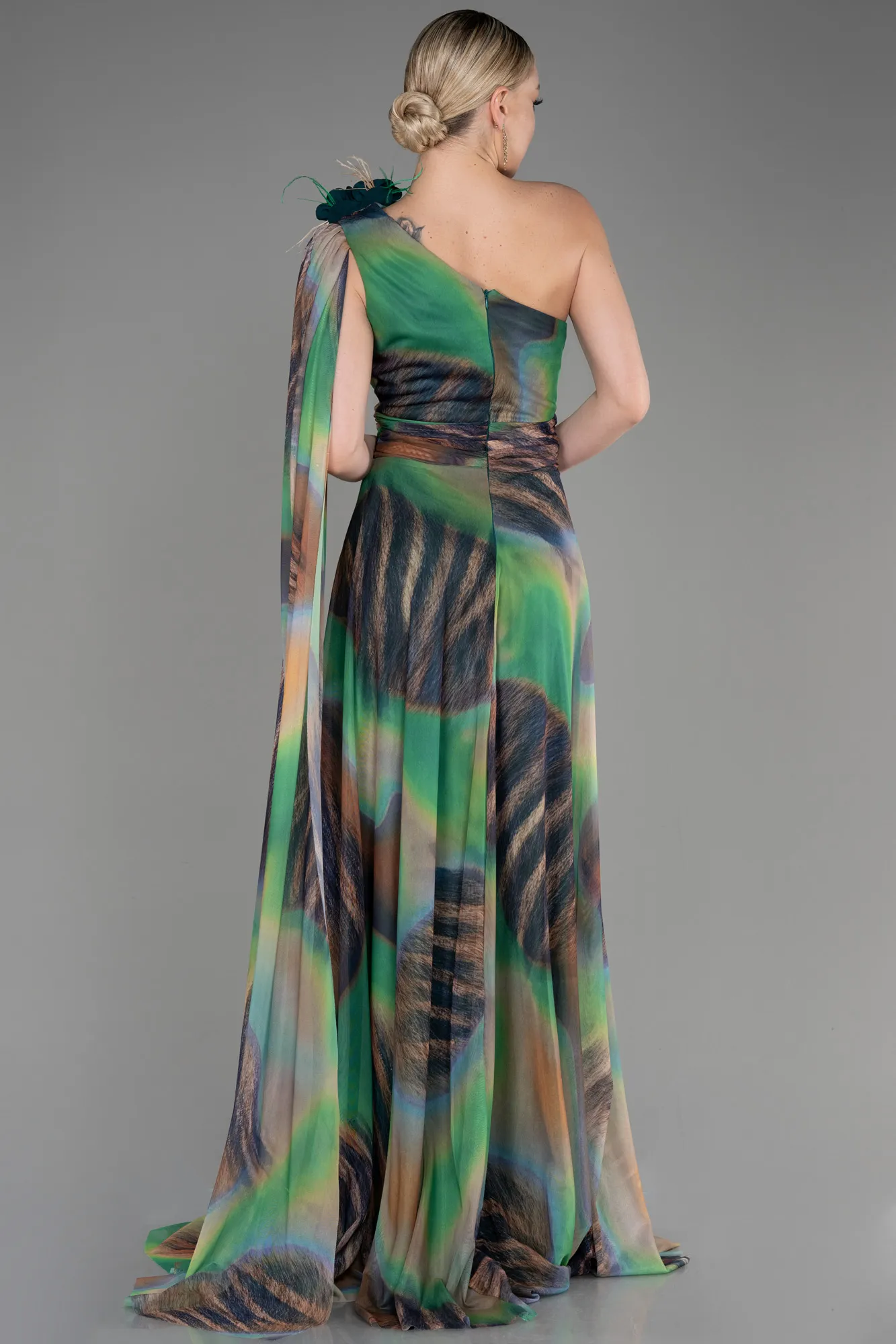 Robe de Soirée Longue Vert ABU3890