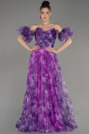 Robe de Soirée Longue Violet ABU3969