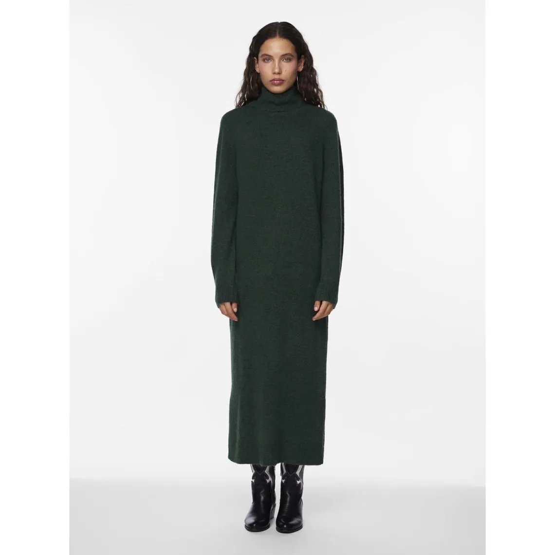 Robe midi en maille vert | 3 Suisses