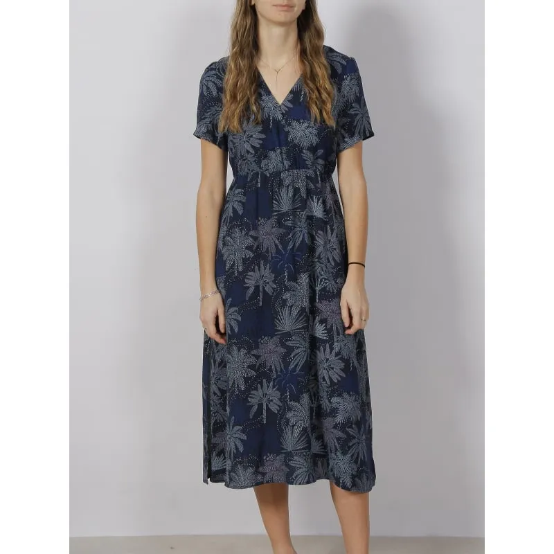 Robe midi fendu missa bleu marine femme - Teddy Smith | wimod