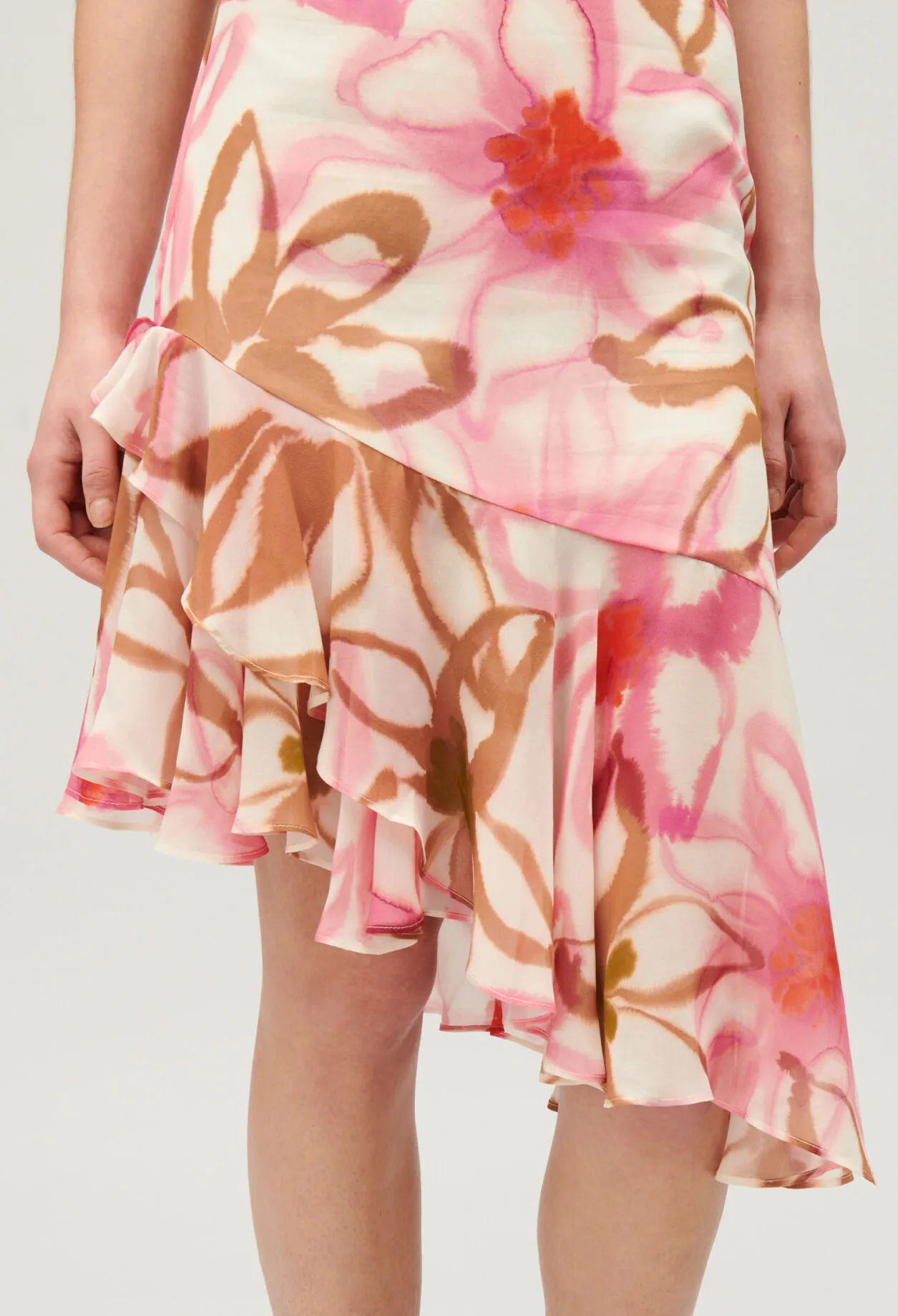 Midi silk printed dress by Claudie FR.