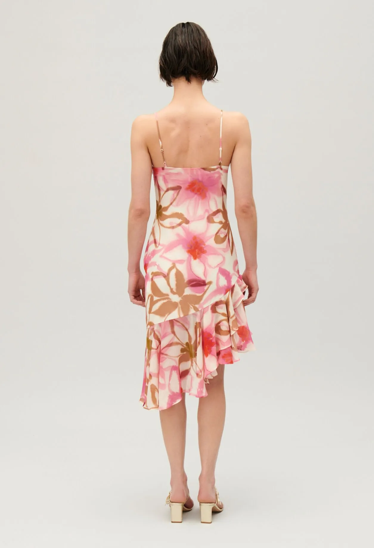 Midi silk printed dress by Claudie FR.