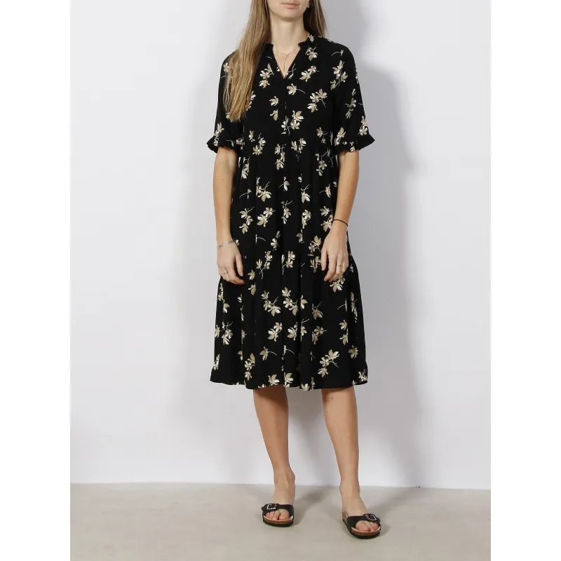 Robe portefeuille midi à pois naomi rose femme - Only | wimod