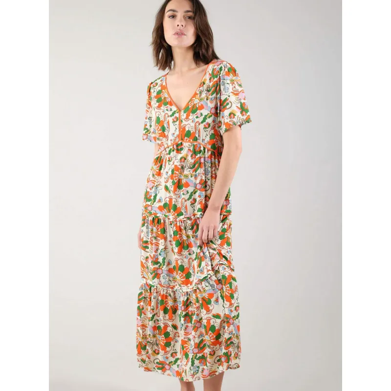 Robe portefeuille midi à pois naomi rose femme - Only | wimod