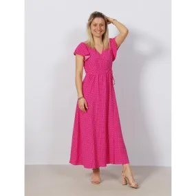 Robe portefeuille midi à pois naomi rose femme - Only | wimod