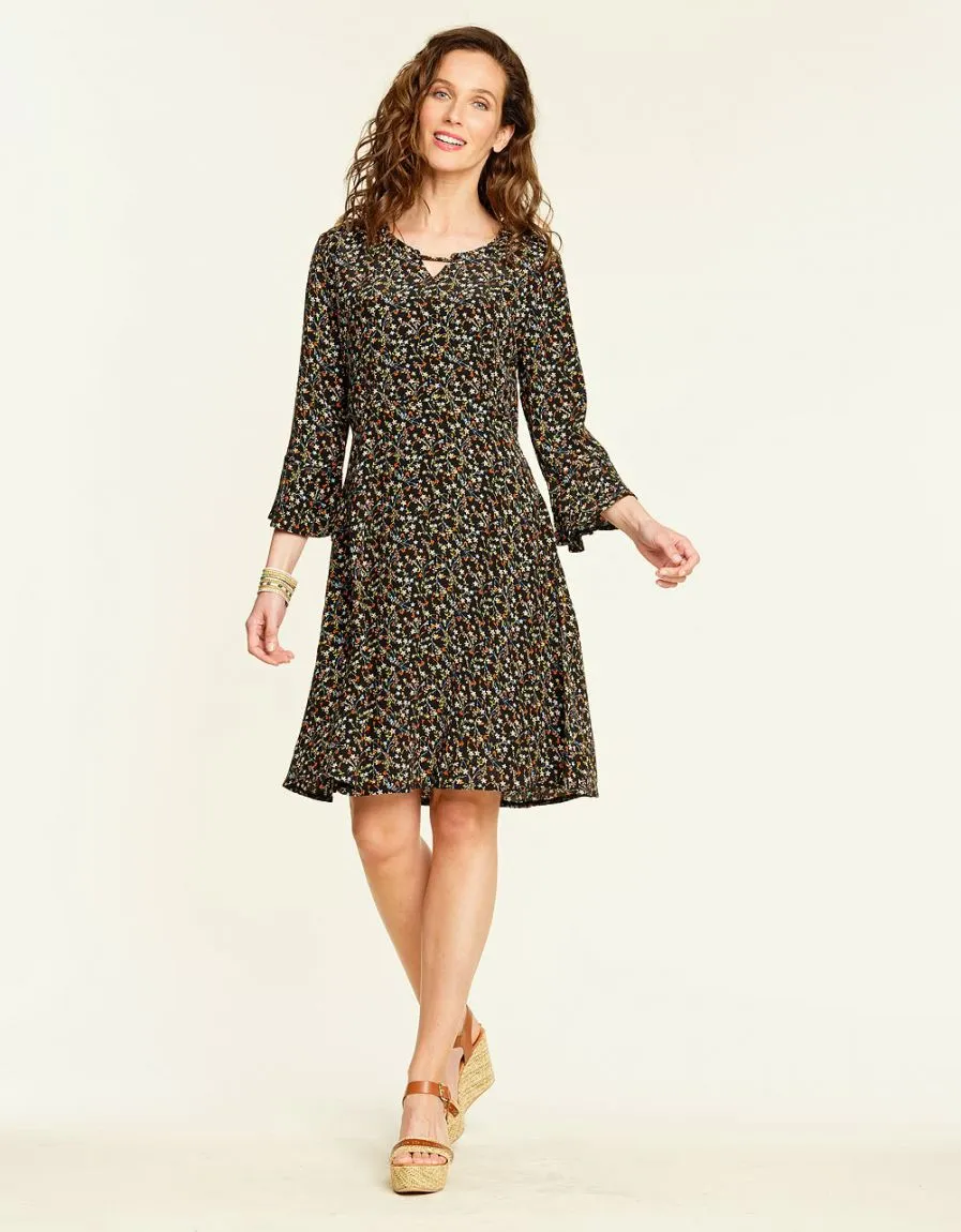 Flared Printed Dress - Dresses & Skirts