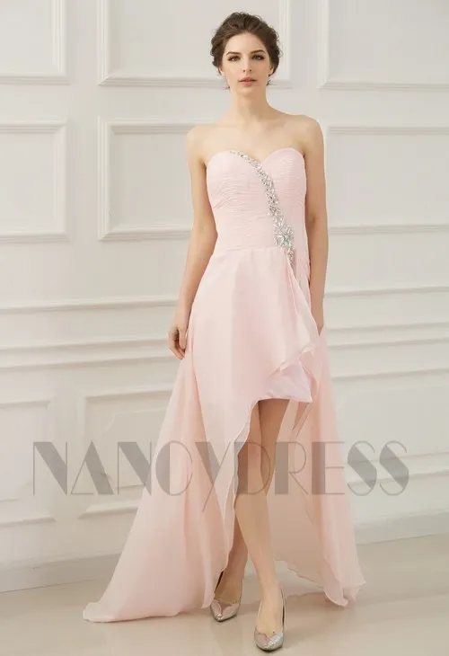 Rose Short Strapless Evening Dress | Nancydress