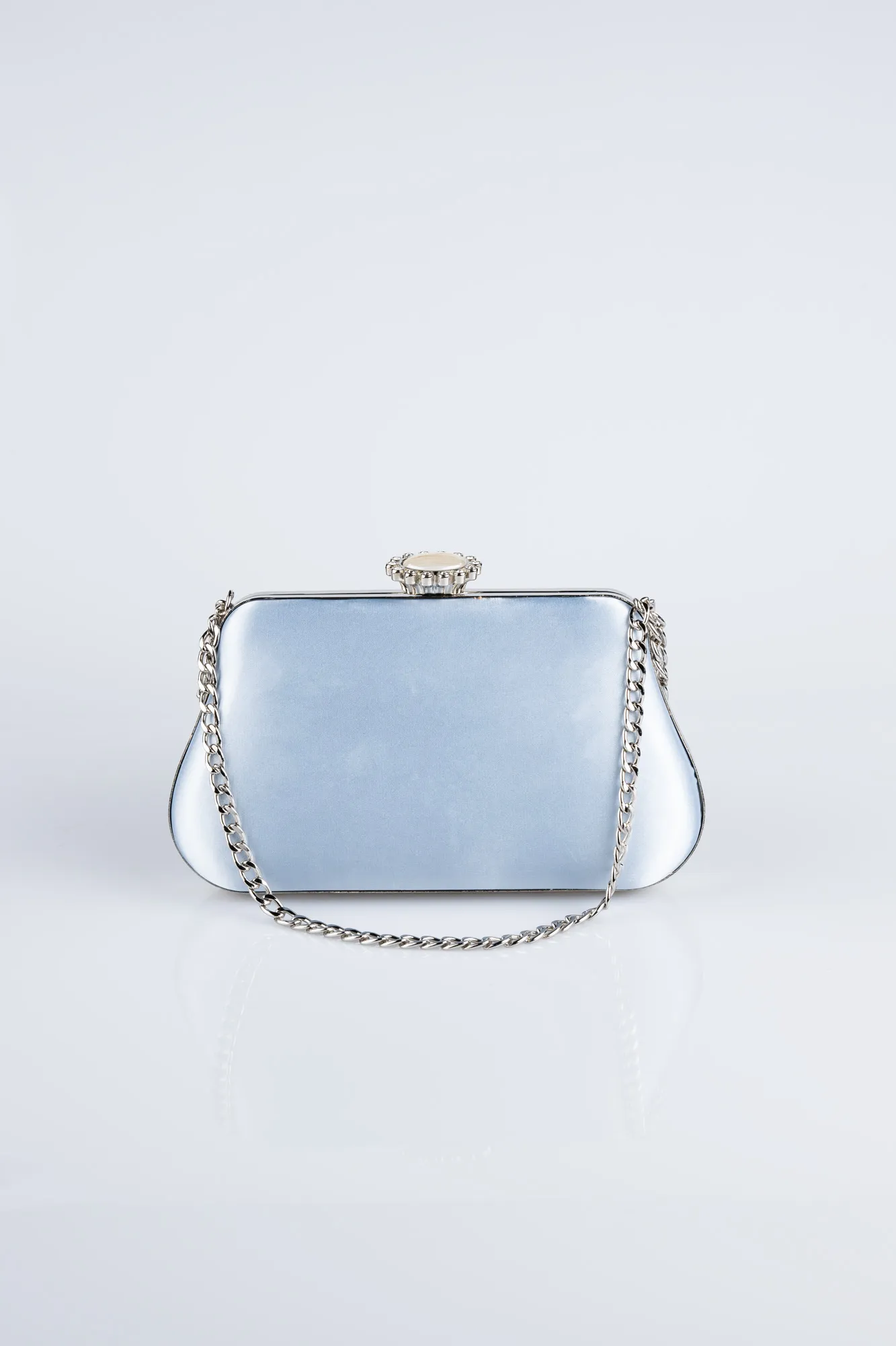 Sac de Soirée Luxe Satin Bleu Marine SH834