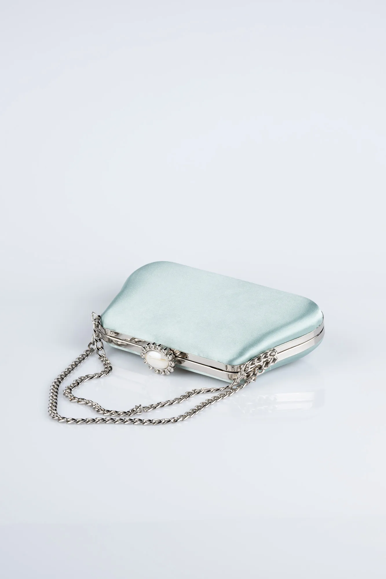 Sac de Soirée Luxe Satin Bleu Marine SH834