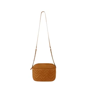 Quilted Leather Bag for Women - Camel