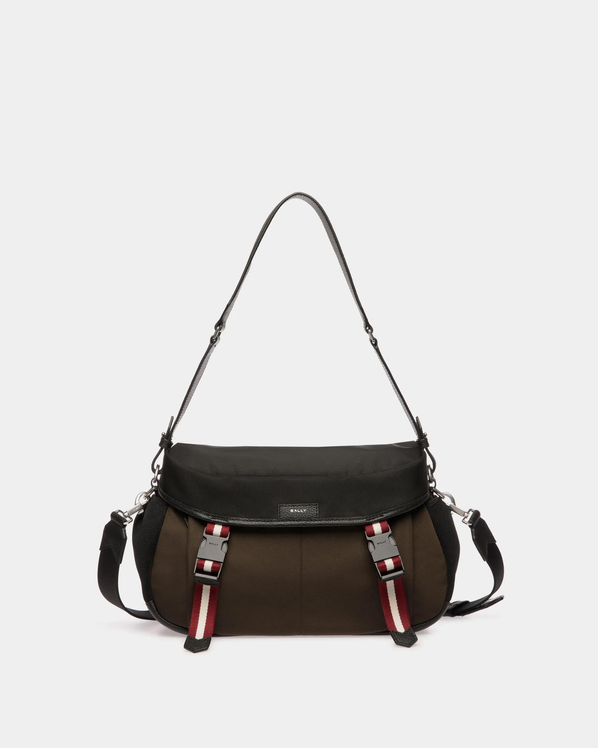 Nylon Military Green and Black Shoulder Bag Code