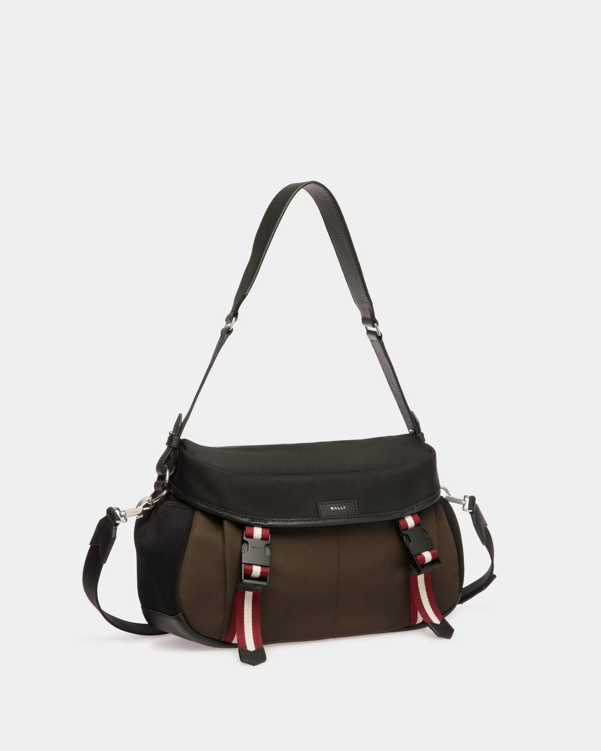 Nylon Military Green and Black Shoulder Bag Code