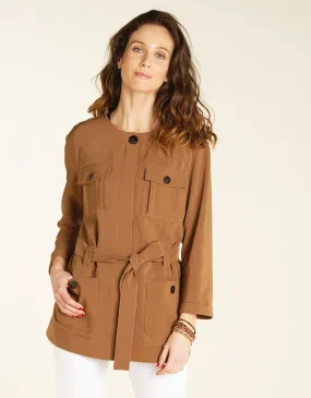 Safari Jacket in Camel - Jackets