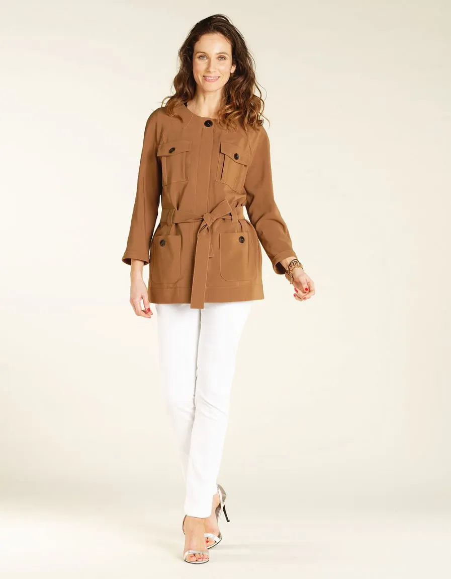 Safari Jacket in Camel - Jackets