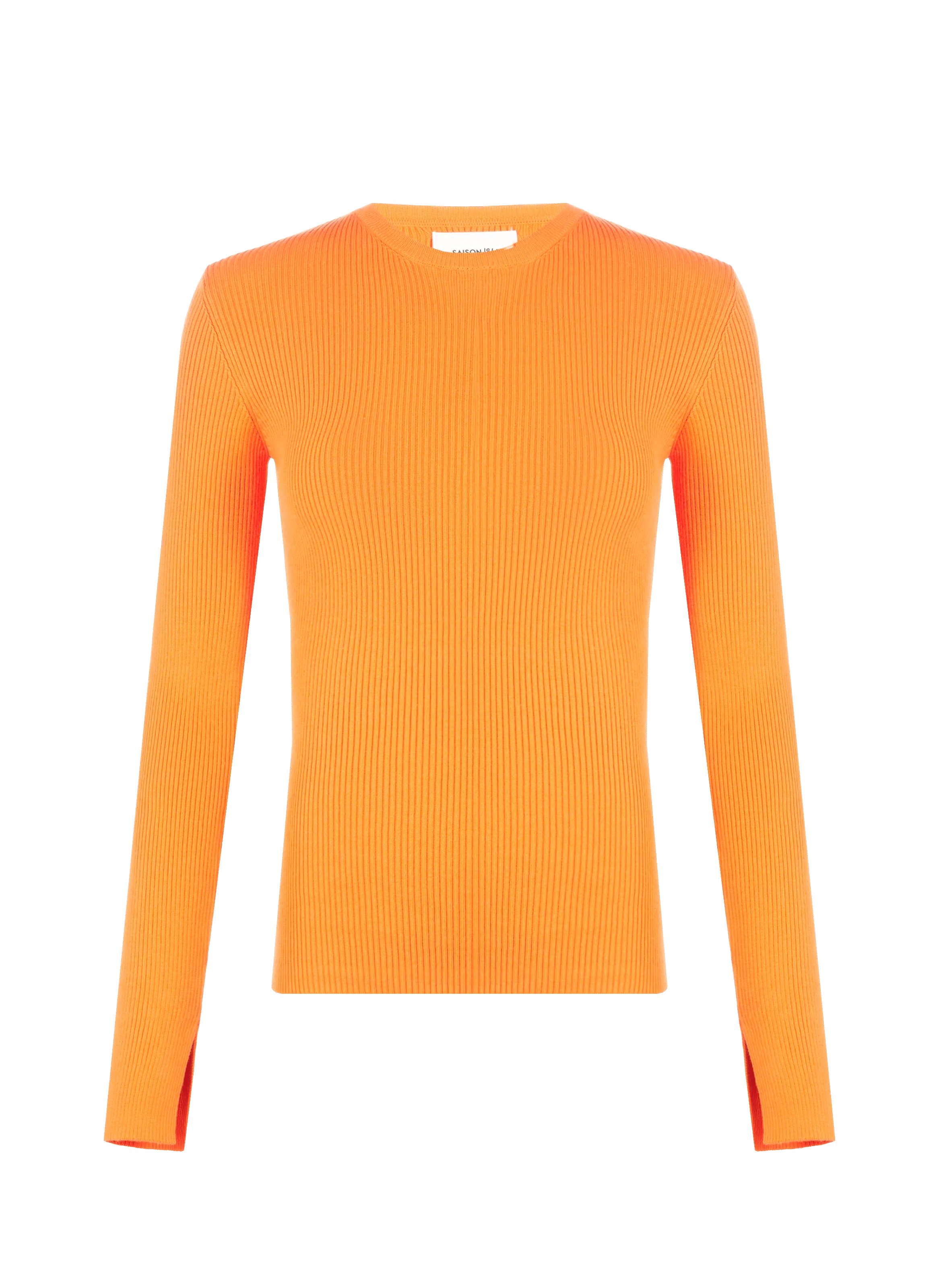 Cotton Ribbed Pullover - Orange, 1865 Collection