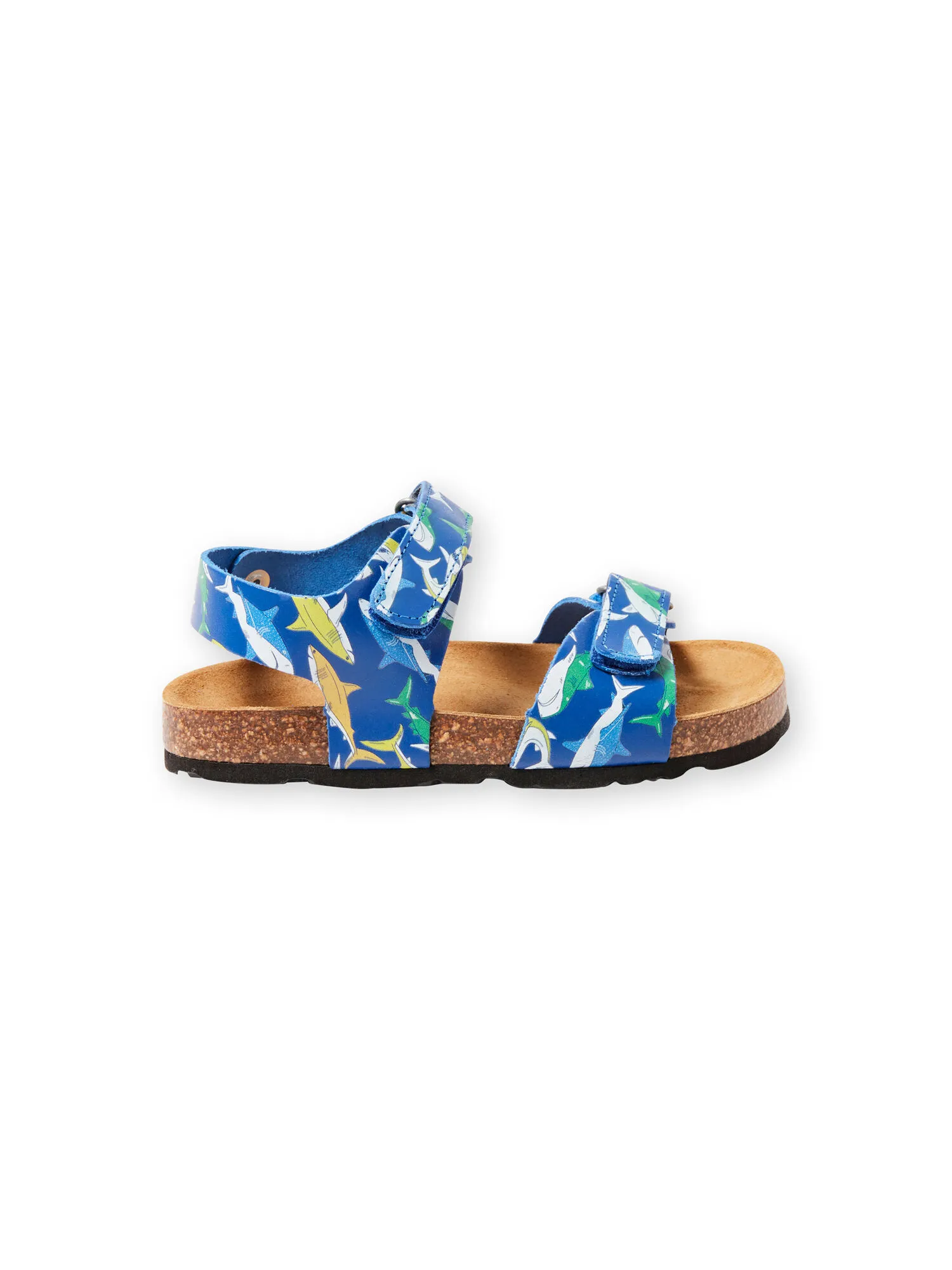 Sandales bleu marine motif requin enfant garçon