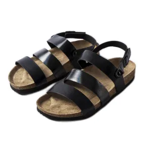 Lee Cooper black cork sandals.