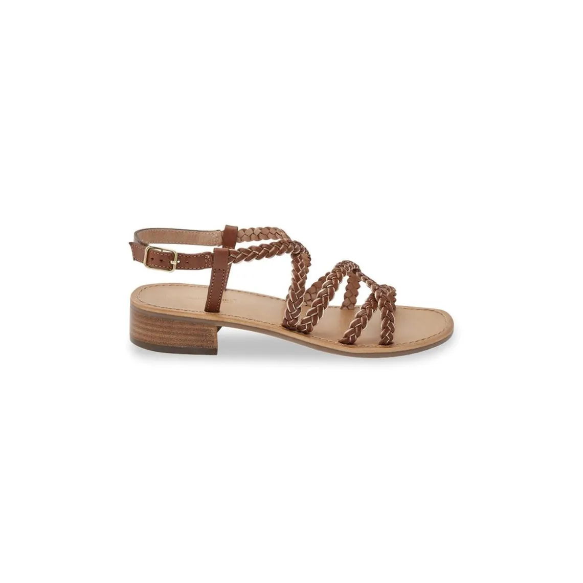 HAPIRON light brown leather sandals | 3 Suisses