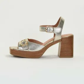 ROSE Platinum Leather Sandals | 3 Suisses