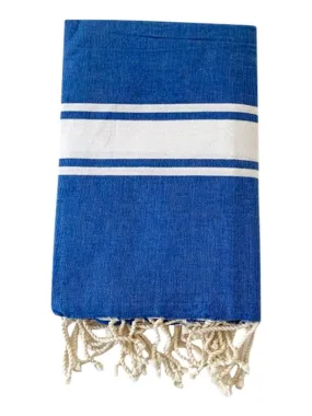 Kozo Royal Traditional Fouta Beach Towel 100x200 190gsm - Royal Blue 
