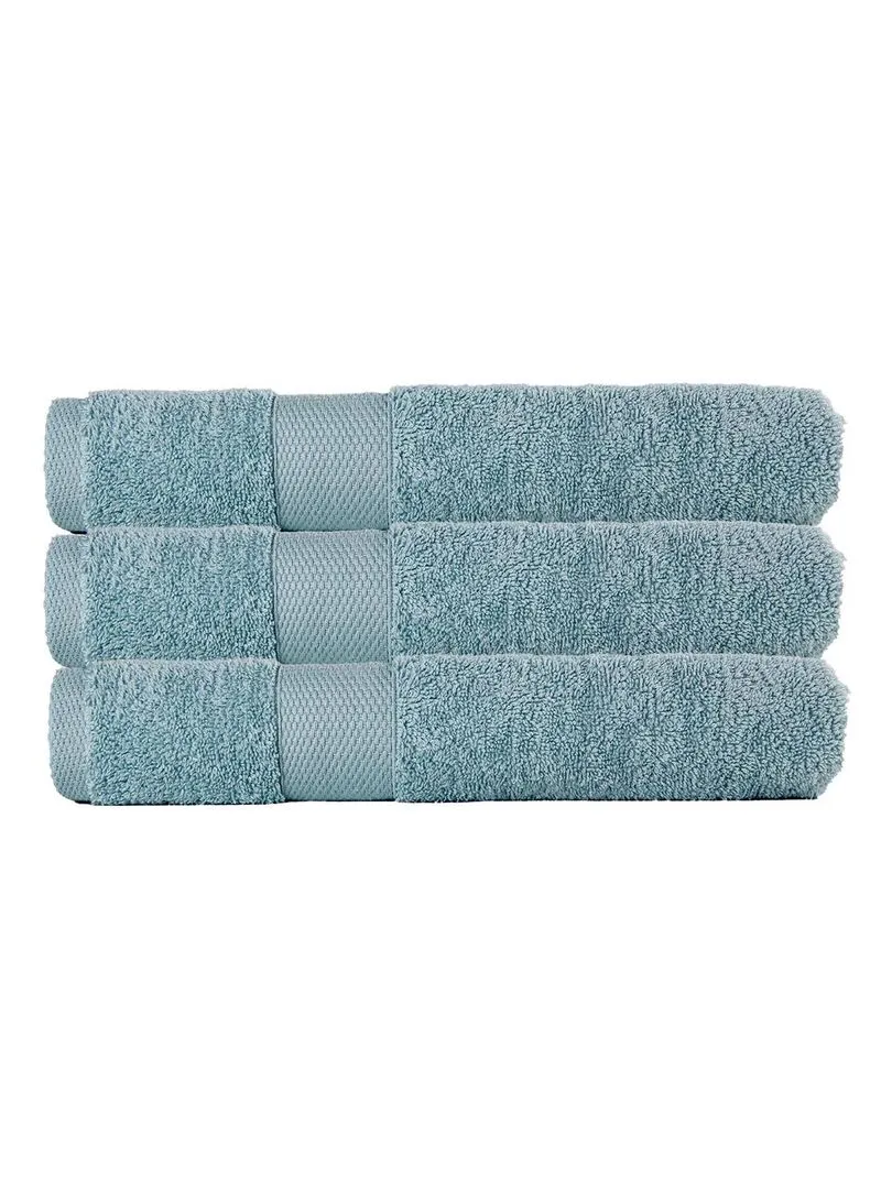 Set of 3 Bath Towels 70x130 cm 500 GSM - Green