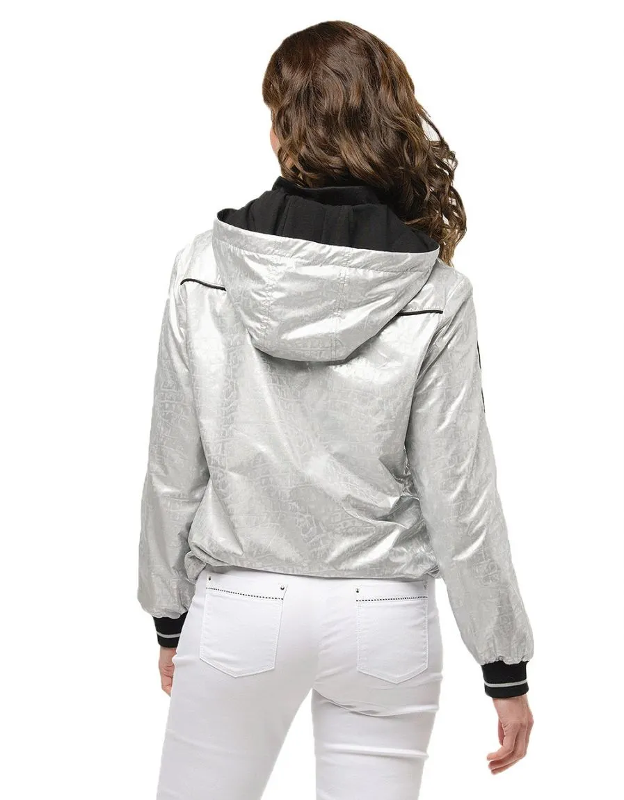 Silver Hooded Jacket - Coats