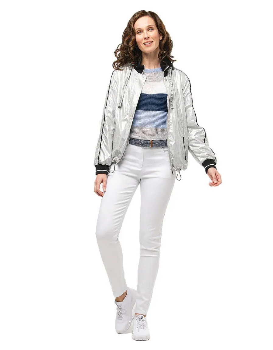 Silver Hooded Jacket - Coats