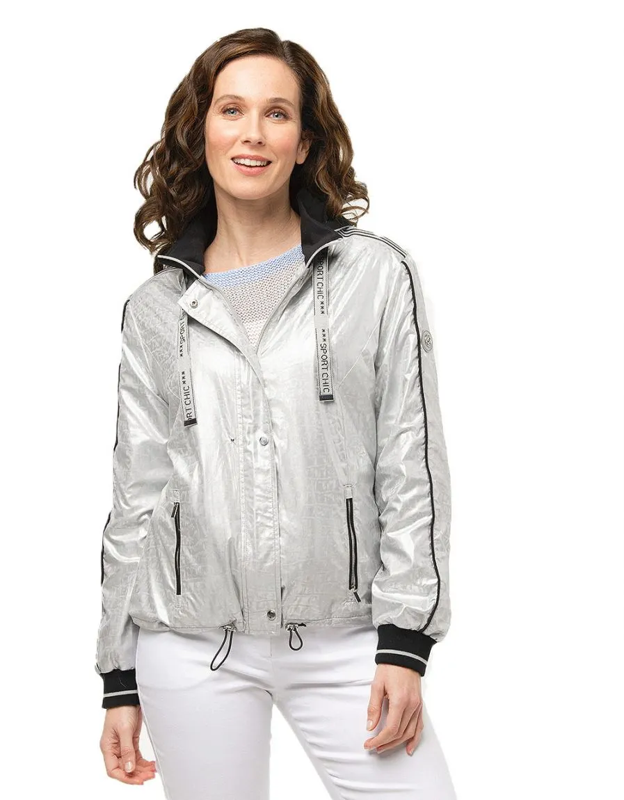 Silver Hooded Jacket - Coats