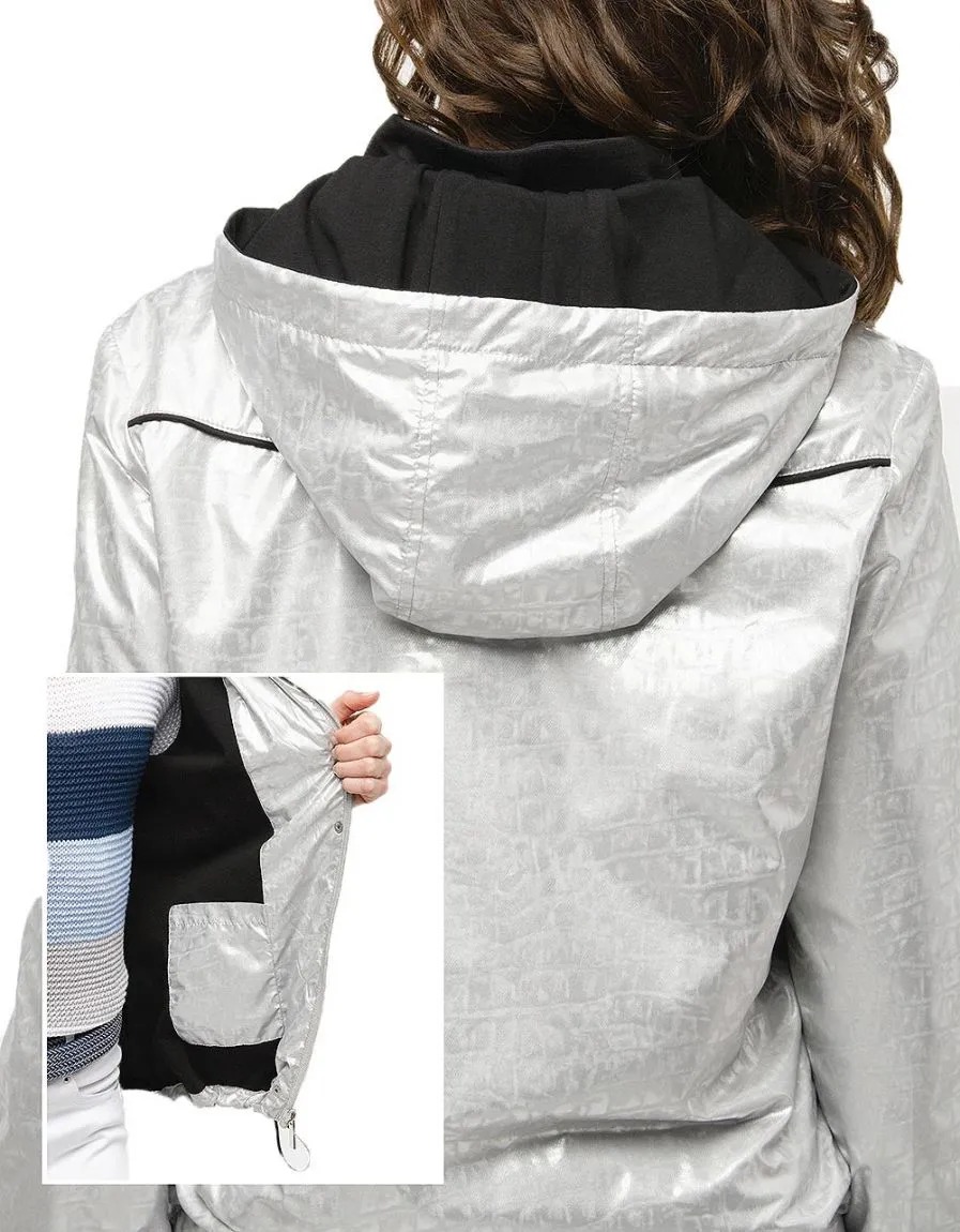 Silver Hooded Jacket - Coats