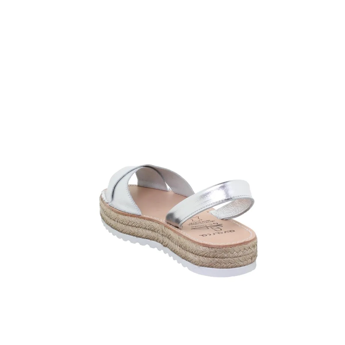 Silver leather platform sandals - Minorquines