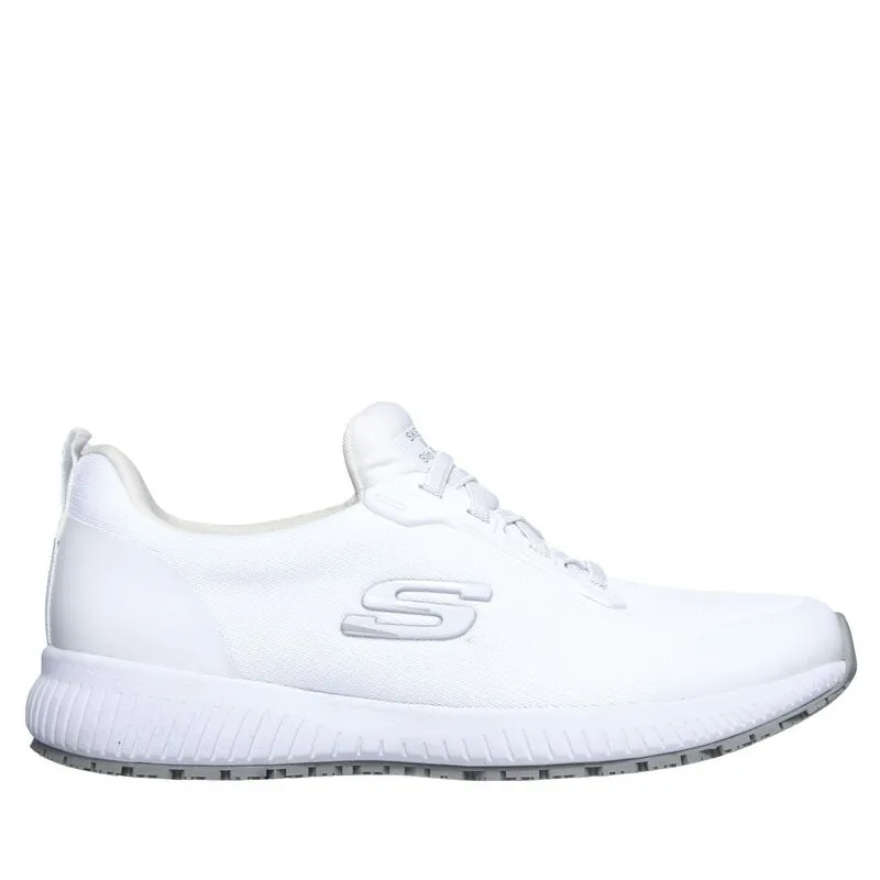 SKECHERS White Squad Women's Work Sneakers - Work Basket.